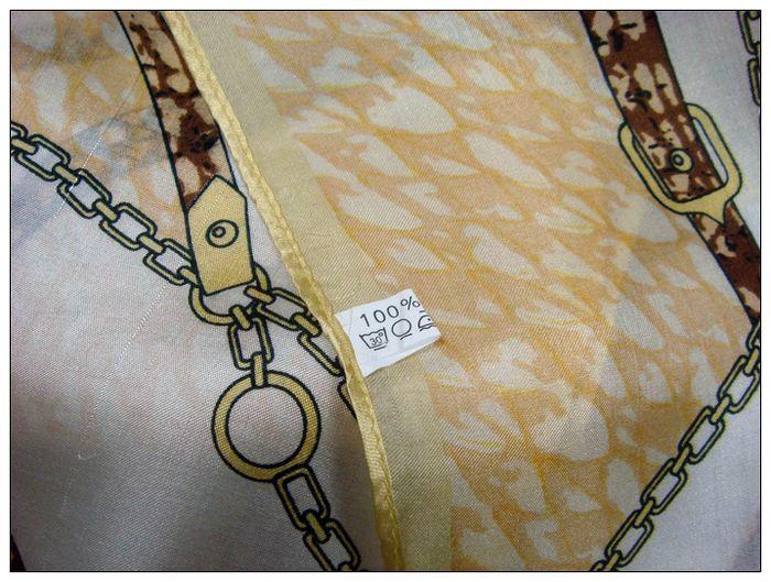 Chains Small Square Silk Scarf