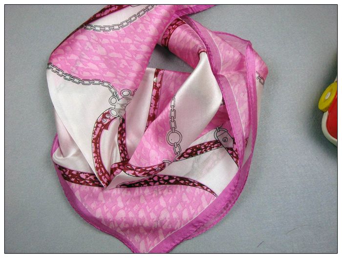 Chains Small Square Silk Scarf