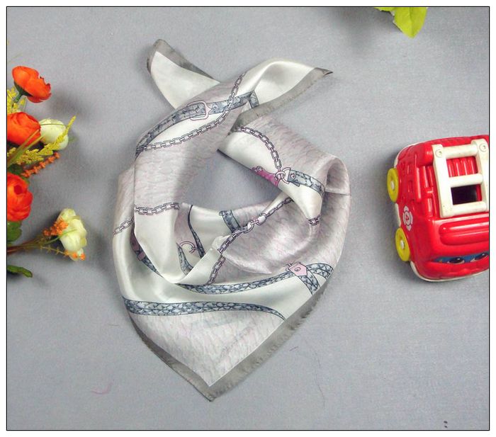 Chains Small Square Silk Scarf