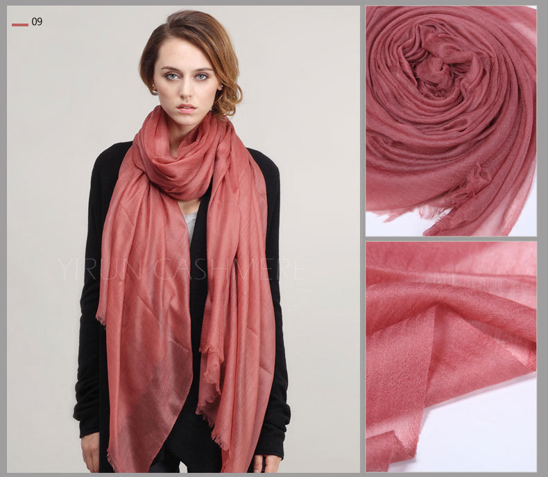 Inner Mongolia Super Soft 300NM 100%Pure cashmere women Scarf-C11018Y-1
