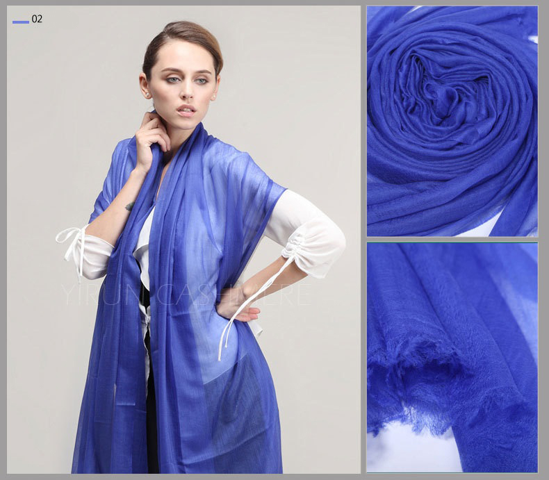 Inner Mongolia Super Soft 300NM 100%Pure cashmere women Scarf-C11018Y-1