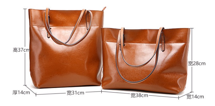 wholesale oil wax genuine leather handbags