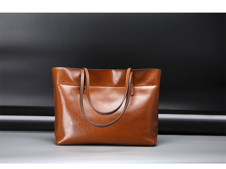 wholesale oil wax genuine leather handbags