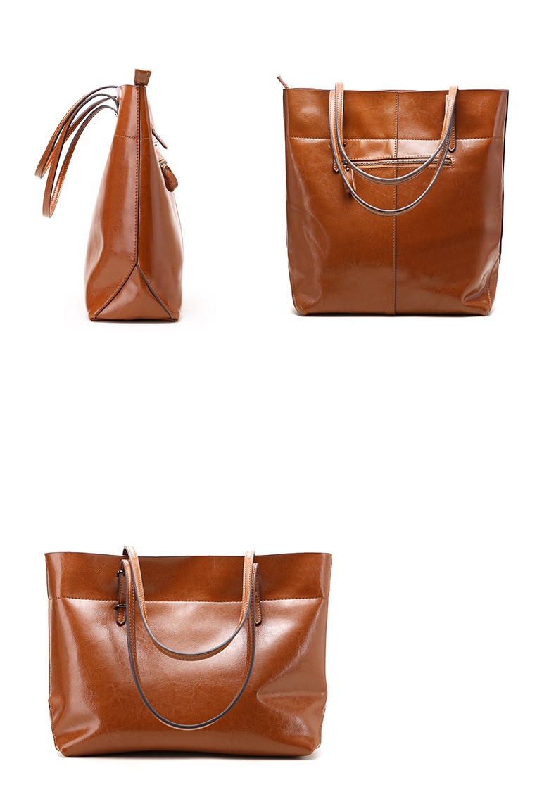 wholesale oil wax genuine leather handbags