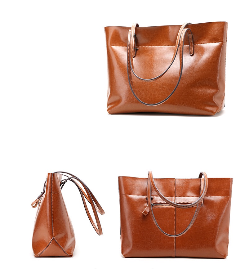 wholesale oil wax genuine leather handbags