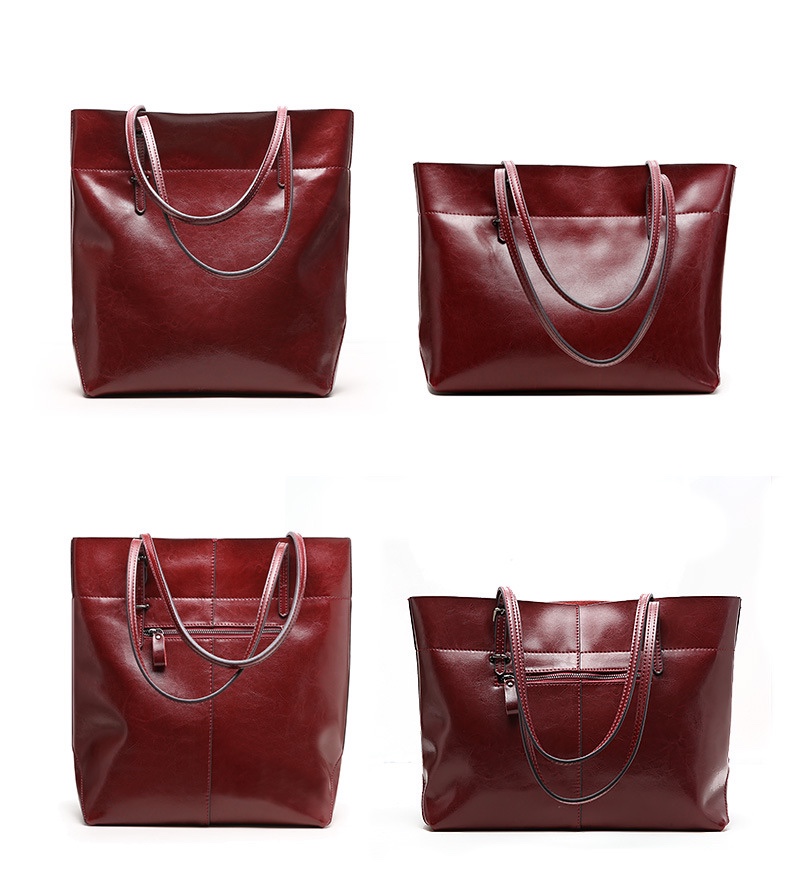 wholesale oil wax genuine leather handbags