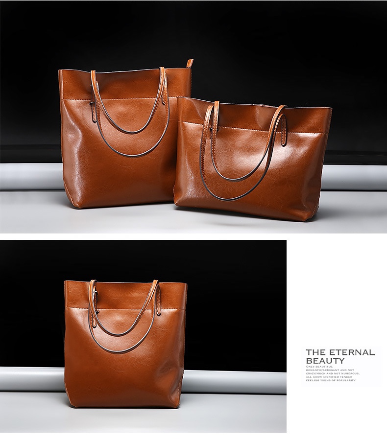 wholesale oil wax genuine leather handbags