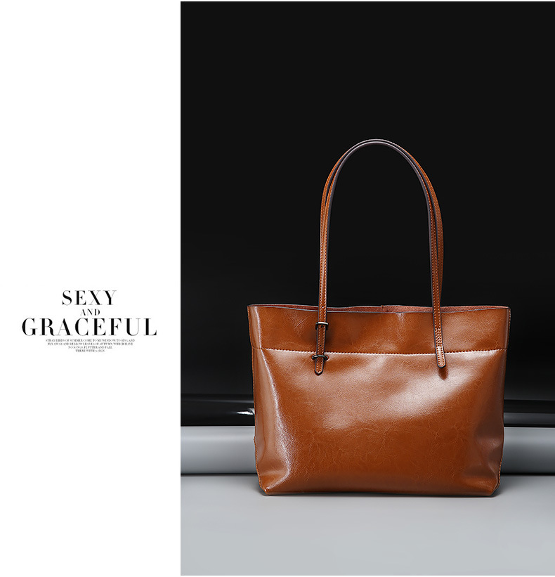wholesale oil wax genuine leather handbags