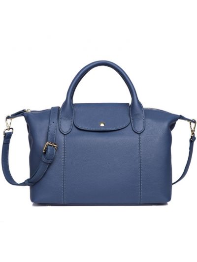 Classic Top Grain Genuine Leather Large Boston Bag Handbags Shoulder Bag