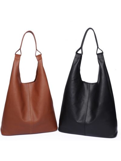 High Quality Soft Top Grain Genuine Leather Hobo Shoulder Bag