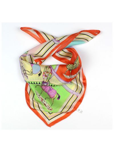 Horse Small Square Silk Scarf 33143