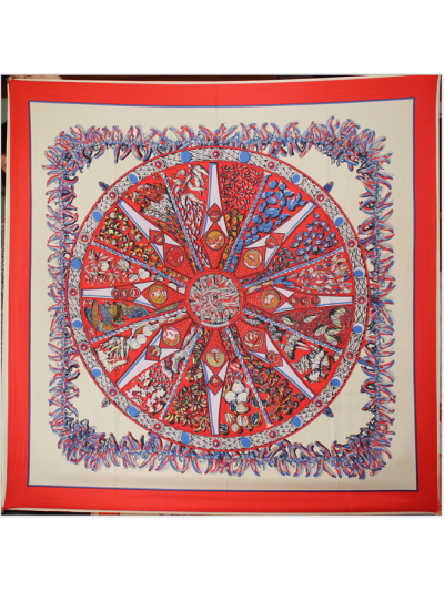 Small Pepper-4f3dd1 Twill Silk & Polyester 100*100 Scarf Kerchief