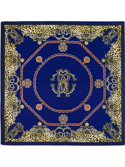 Classic Tiger Leopard-0101 Twill Silk & Polyester 100*100 Scarf Kerchief