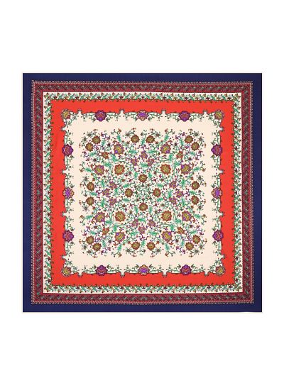 Tiny Flowers-43545431 Twill Silk & Polyester 100*100 Scarf Kerchief