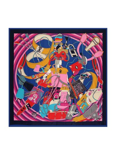 Fashion Milan-0621-1 Twill Silk & Polyester 130*130 Scarf Kerchief
