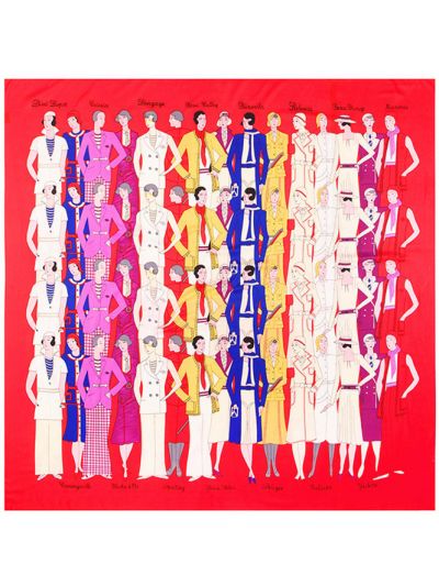 Sports Paris Lady Ma'am-057431 Twill Silk & Polyester 130*130 Scarf Kerchief
