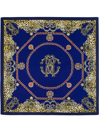 Leopard Chain Metal-0121 Twill Silk & Polyester 130*130 Scarf Kerchief