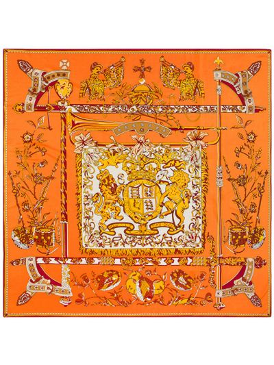 Royal Totems-fsdf1-2 Twill Silk & Polyester 130*130 Scarf Kerchief