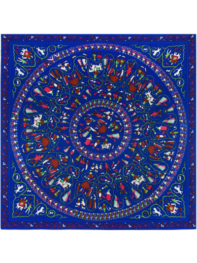 Visual Feast-0391 Twill Silk & Polyester 130*130 Scarf Kerchief