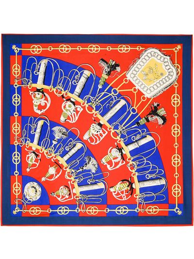 Equestrian Saber-0401 Silk & Polyester 100*100 Scarf Kerchief