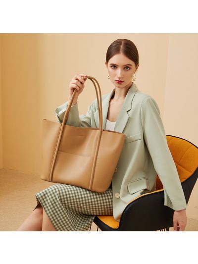 Hot Top Handle Genuine Leather Large Tote