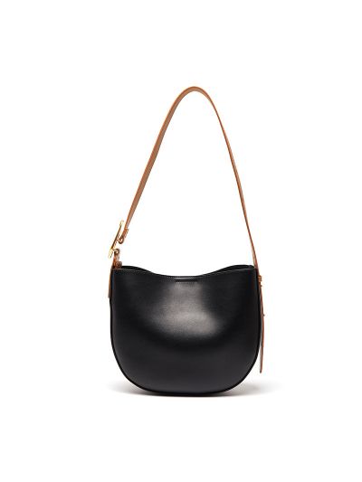 Simple Lady Genuine Leather Saddle Bag Cross Body Bag