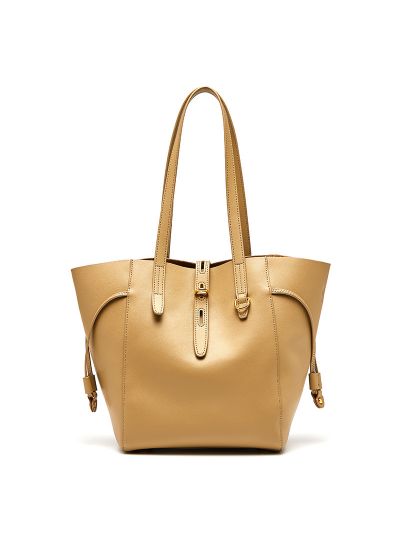 Useful Soft Genuine Leather Large Tote Bucket Bag