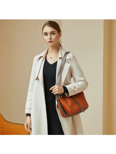 High Quality Soft Top Grain Genuine Leather Cross Body Bag Shoulder Bag
