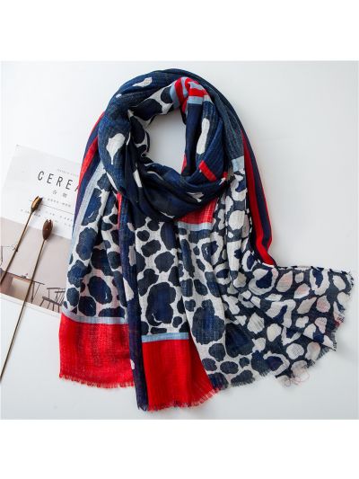 Geometry Leopard Cotton Scarves Shawls
