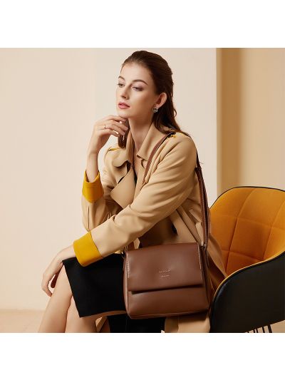 Classic Soft Genuine Leather Message Bag Shoulder Bag Cross Body Bag