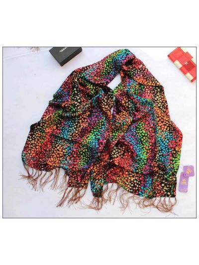 Stars Night Sky Thickened Double Layer 100% Silk Scarves Shawl-75009