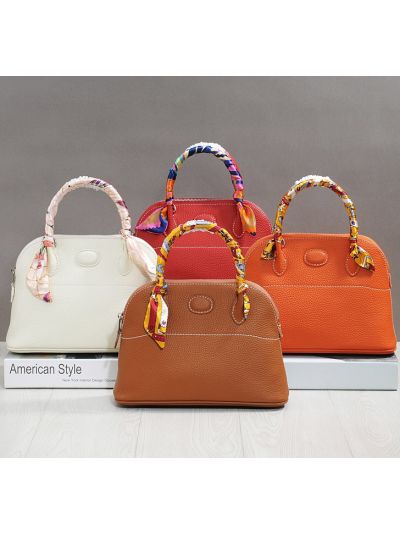 High Quality Soft Top Grain Genuine Leather Shell Tote 2ways Bag