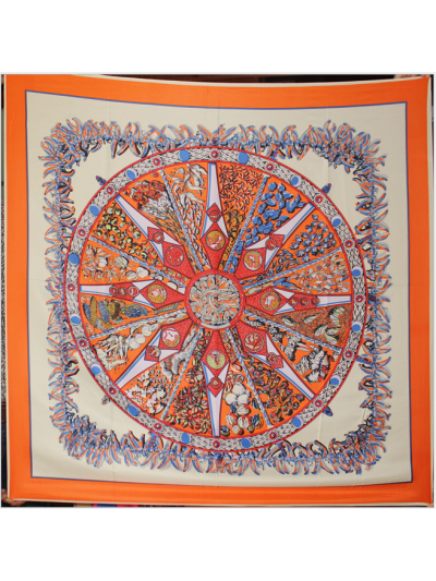 Small Pepper-4f3dd2 Twill Silk & Polyester 100*100 Scarf Kerchief