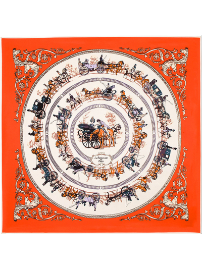 Luxurious God Horse-0302 Twill Silk & Polyester 100*100 Scarf Kerchief