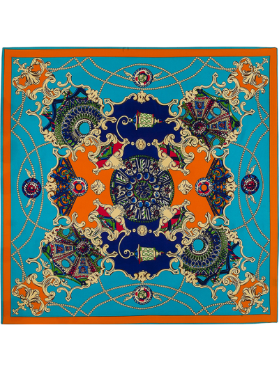 Quiet NightSky-0612 Twill Silk & Polyester 100*100 Scarf Kerchief