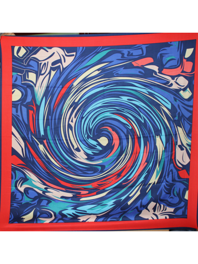 Storm Whirlpool-43dd2B-3 Twill Silk & Polyester 100*100 Scarf Kerchief