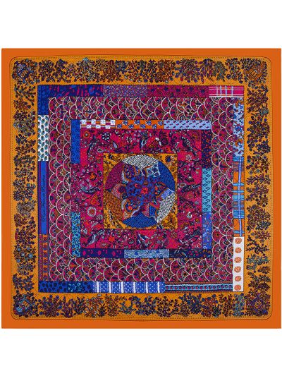 Provence Flower Sea-0462 Twill Silk & Polyester 130*130 Scarf Kerchief