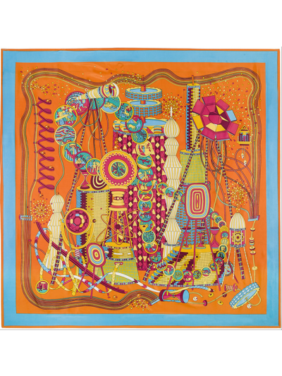 Time Laboratory-0552 Twill Silk & Polyester 130*130 Scarf Kerchief
