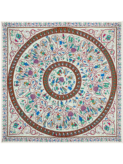 Visual Feast-0392 Twill Silk & Polyester 130*130 Scarf Kerchief