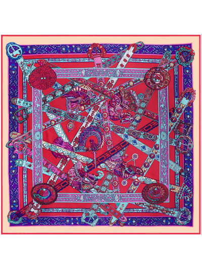 Unicorn Song-0162 Twill Silk & Polyester 130*130 Scarf Kerchief