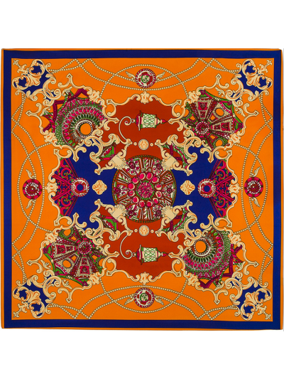 Quiet NightSky-0613 Twill Silk & Polyester 100*100 Scarf Kerchief