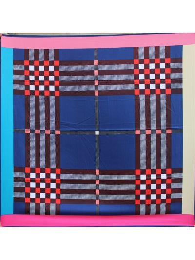 Fringe Lattice-fsf8873 Twill Silk & Polyester 100*100 Scarf Kerchief