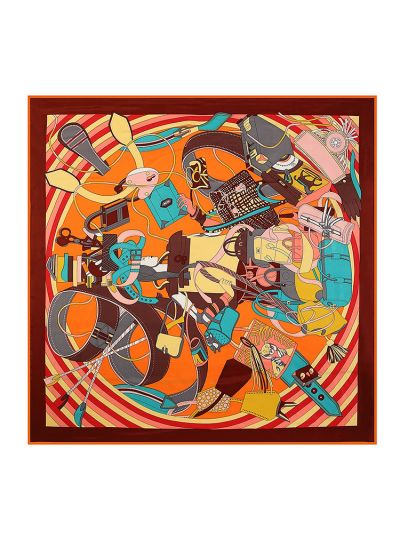 Fashion Milan-0623-1 Twill Silk & Polyester 130*130 Scarf Kerchief