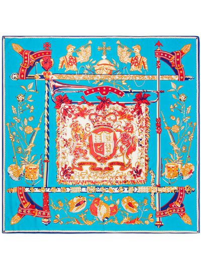 Royal Totems-fsdf3-2 Twill Silk & Polyester 130*130 Scarf Kerchief