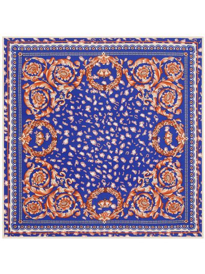 Court Broken Petals-43124 Twill Silk & Polyester 100*100 Scarf Kerchief