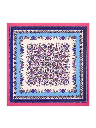 Tiny Flowers-43545434 Twill Silk & Polyester 100*100 Scarf Kerchief
