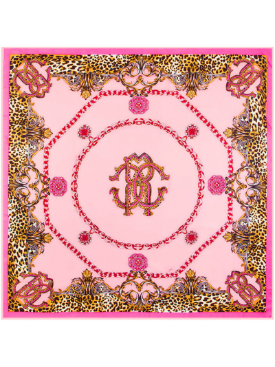 Leopard Chain Metal-0124 Twill Silk & Polyester 130*130 Scarf Kerchief