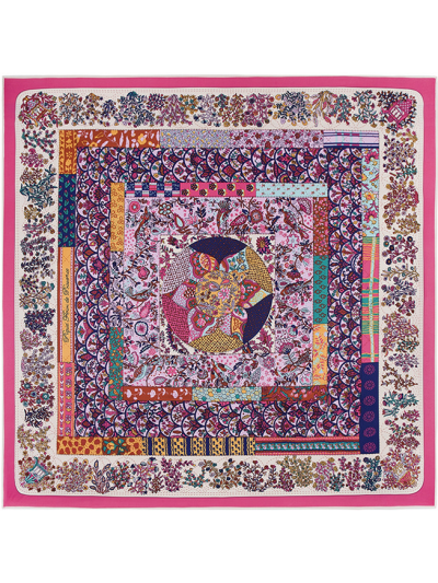 Provence Flower Sea-0464 Twill Silk & Polyester 130*130 Scarf Kerchief