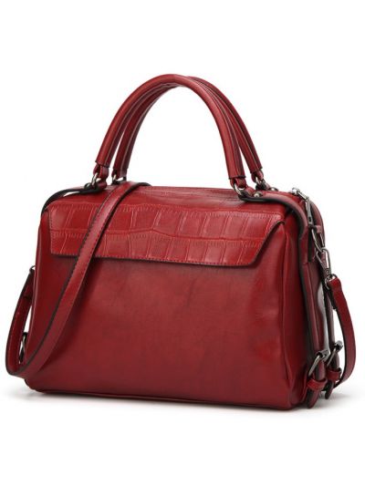 Pillow Faux Leather PU Boston Bag Shoulder Cross Body Bag