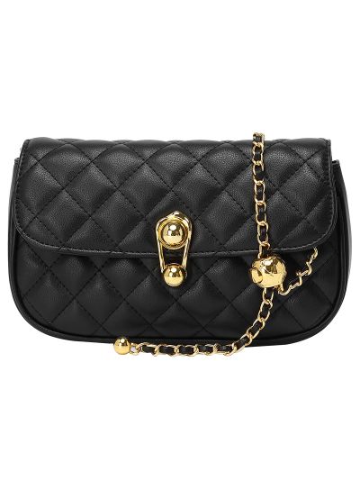Cross body bag women quilted metal chain new style classic lady handbags